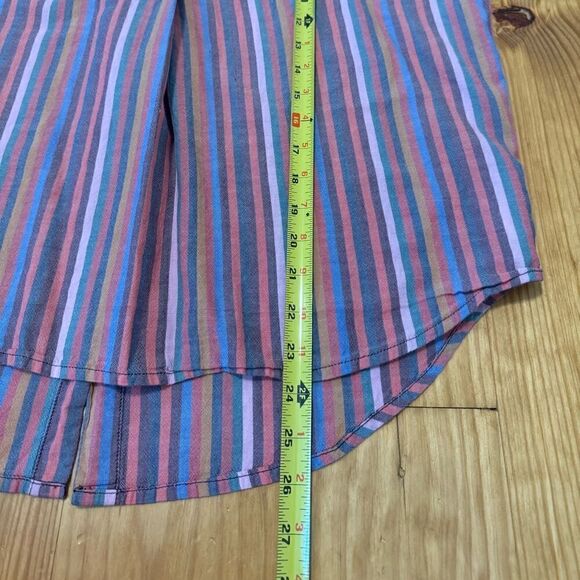 Madewell Courier Button-Back Shirt in Rainbow Stripe Size Women’s SIZE XS - Picture 6 of 11